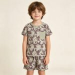 Baby Boys Short Sleeve Camo Deer Top Shorts Hunting Pajamas Casual Sets