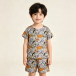 Boys Southern Camo Fishing Top Shorts Hunting Pajamas Clothes Casual Sets