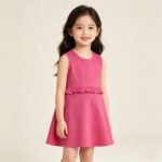 Girls Pink Sleeveless Yoga Active Shorts Knee Length Dress Cute Clothing
