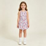 Toddler Girls 4th of July Bows Popsicle Stars Vest Skirt Active Sets