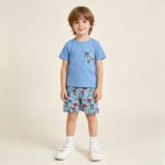 Toddler Boys 4th of July Western Stars Hat Boots Pocket Shirt Shorts Set